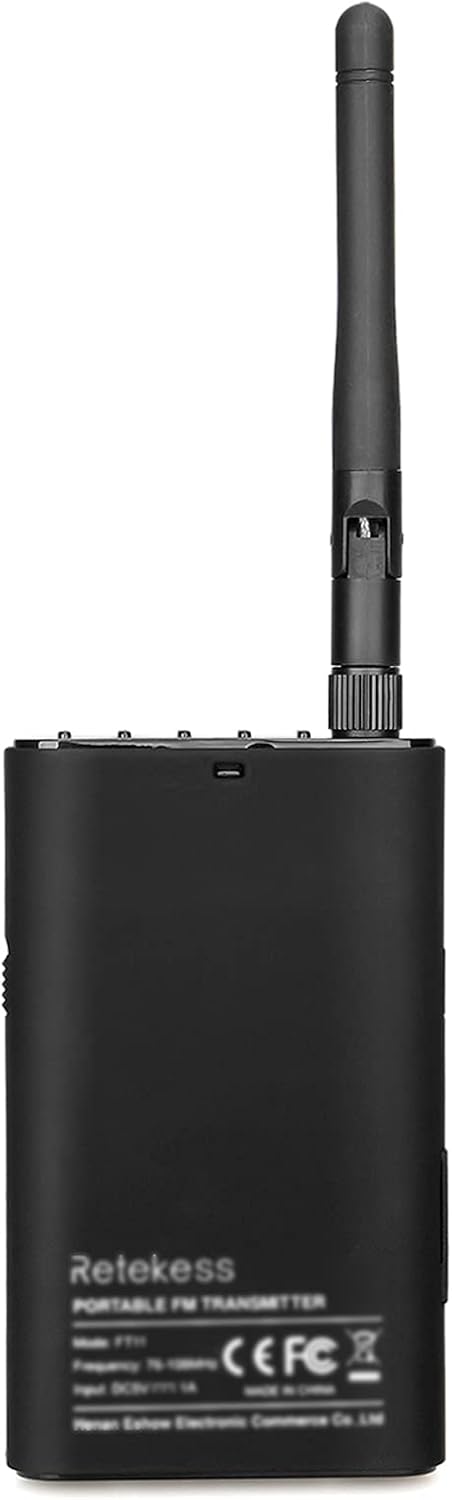 Retekess FT11 Tour Guide System FM-Transmitter mit 2000 mAh Wiederaufladbarem Akku, für Gleichzeitig