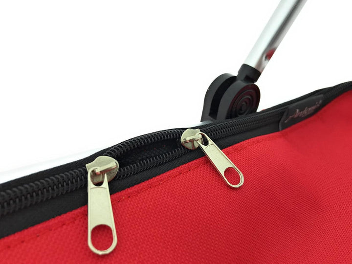 XXL Kühltasche Thermo Einkaufskorb Picknick Kühlbox Campingtasche faltbar stabil Rot Schwarz Grün, R