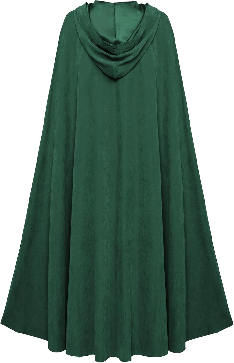 SCARLET DARKNESS Damen Mittelalter Umhang mit Kapuze Unisex Maxi Umhang Hexe Cosplay Cape Dunkelgrün