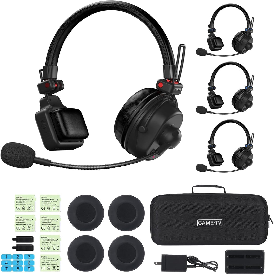 cametv Waero-PRO 1.9GHz Wireless Intercom Headset System Noise Cancellation A/B Group 1700ft(518m) Z