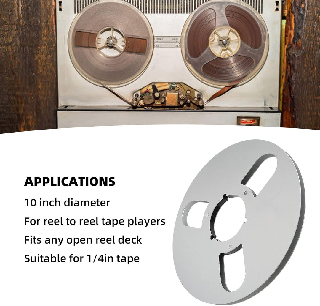 Universal Takeup Reel, 10 Zoll Open Reel Takeup Reel 3 Löcher Aluminiumlegierung Takeup Reel Empty R