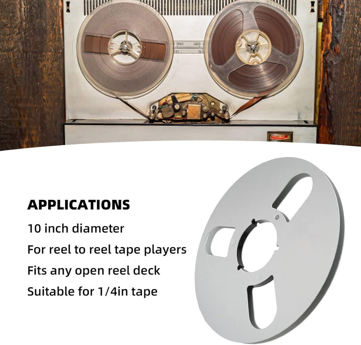 Universal Takeup Reel, 10 Zoll Open Reel Takeup Reel 3 Löcher Aluminiumlegierung Takeup Reel Empty R