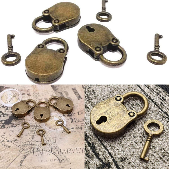 10 Stücke Vintage Vorhängeschloss Schlüssel Schloss mit Schlüssel Mini Archaize Vorhängeschloss für