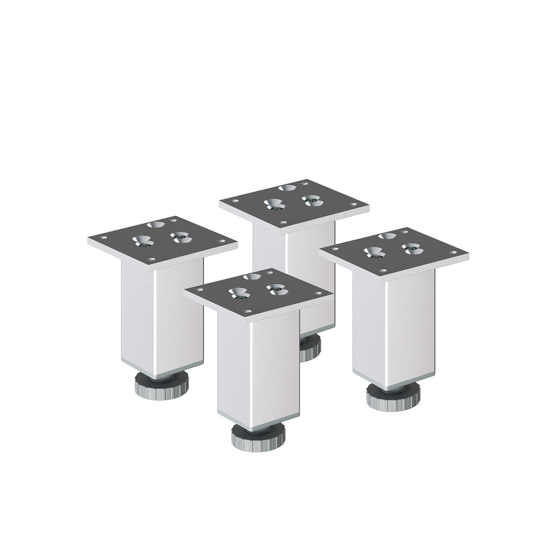 Sossai Exklusiv Möbelfüsse E4MF, höhenverstellbares 4er Set, Höhe: 120 mm, aus Aluminium 45 x 45 mm