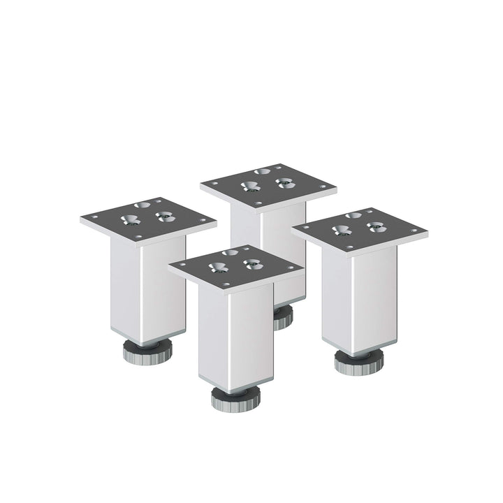 Sossai Exklusiv Möbelfüsse E4MF, höhenverstellbares 4er Set, Höhe: 120 mm, aus Aluminium 45 x 45 mm