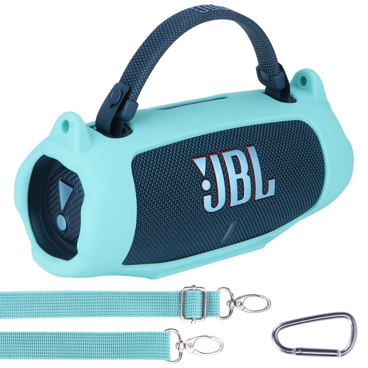 Silikonhülle Tragetasche Case für JBL Charge 6 Tragbarer Lautsprecher, mit Schultergurten und Bergst