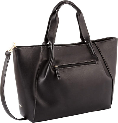 Gabor bags Jilian Damen Shopper Umhängetasche Reissverschluss 45x28x11 Schwarz, 45x28x11 Schwarz