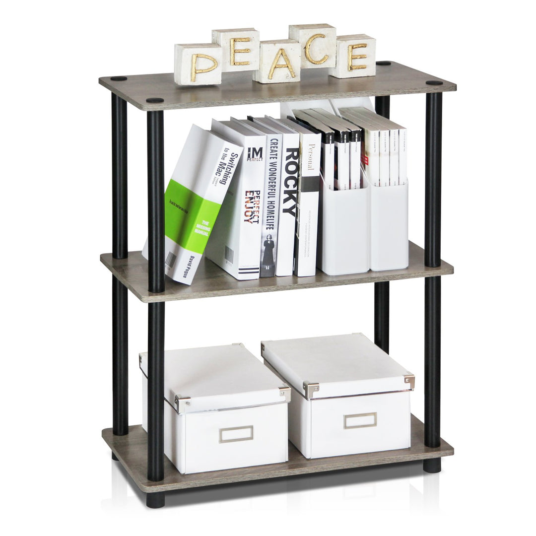 Furinno Turn-N-Tube 3-stufiges Mehrzweck-Regal, Bücherregal, Aufbewahrungsregal, mit Runde Rohre, Fr