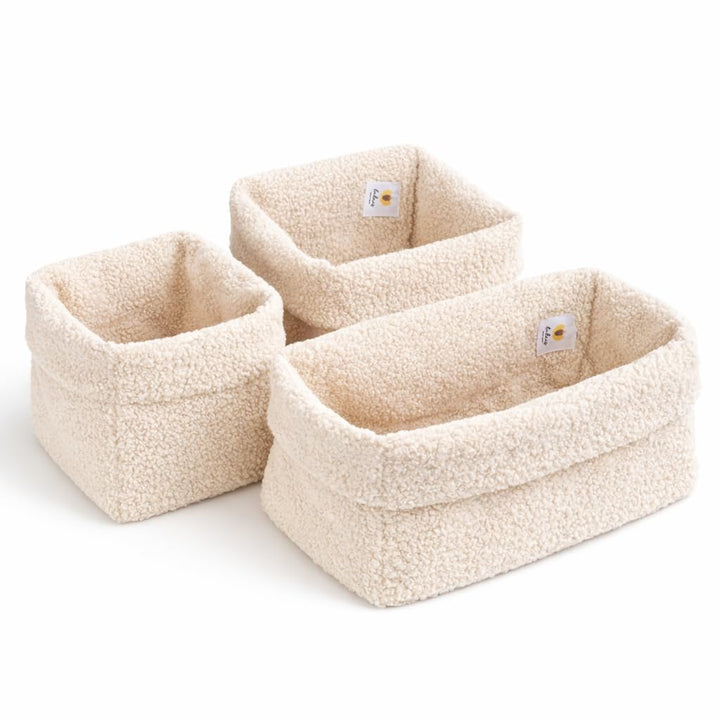 Aufbewahrungskorb Wickeltisch Baby, Körbchen Set 3 Stück, Organizer Wickelkommode, Utensilo Aufbewah