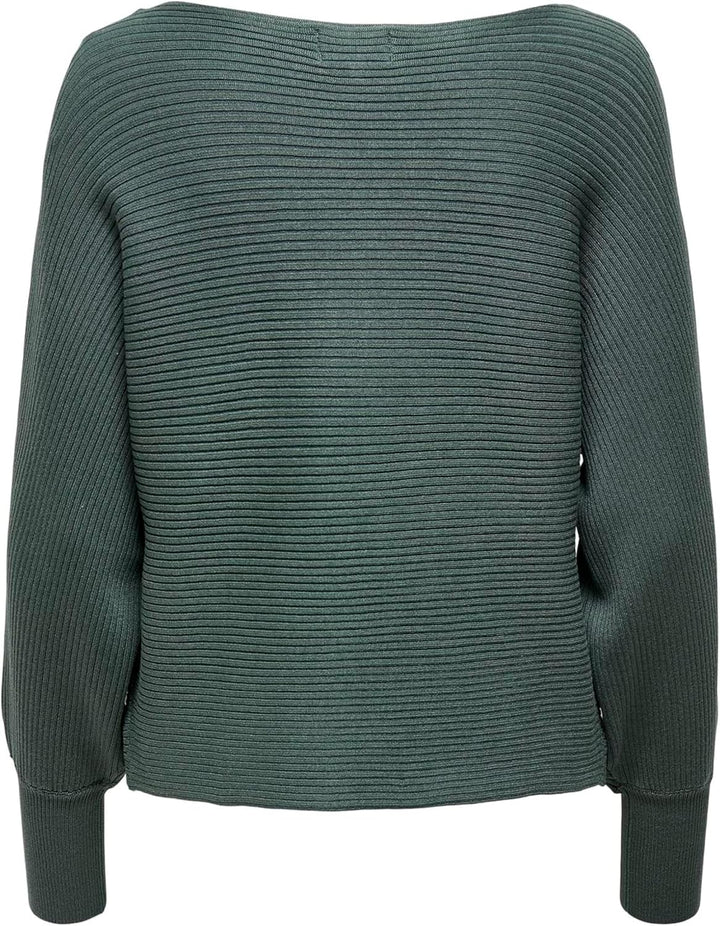 ONLY Damen Onladaline Life L/S Short Pullo KNT Noos Pullover S Balsam Green, S Balsam Green