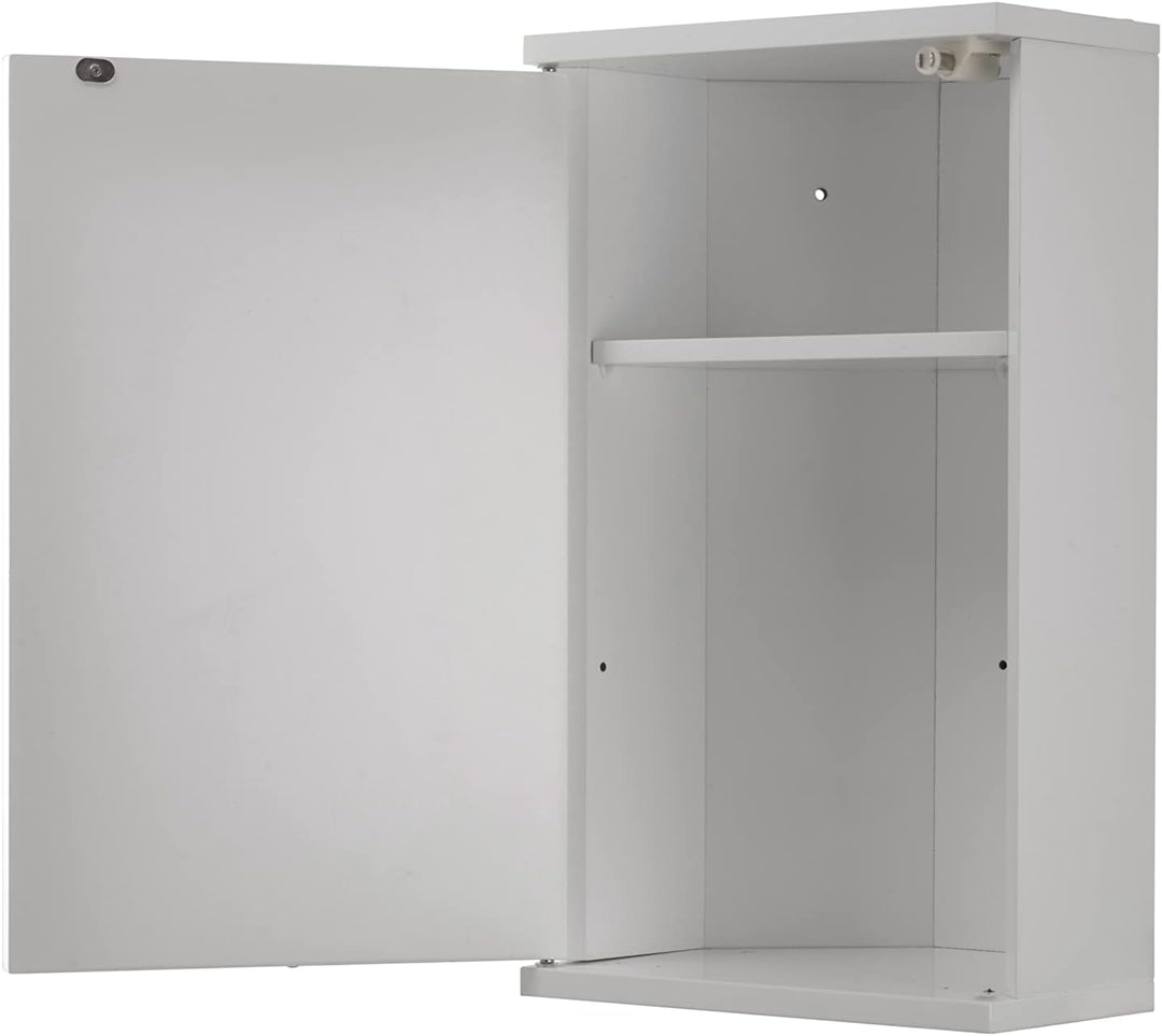 Croydex Spiegel-Eckschrank mit Tür, MDF, FSC-Zertifiziert, weiss