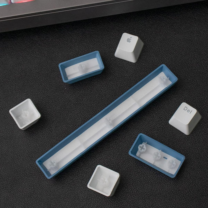123 Tasten Double Shot PBT Tastenkappen OEM Profil Gradient Blue Backlit Keycaps für 61/87/104/108 C