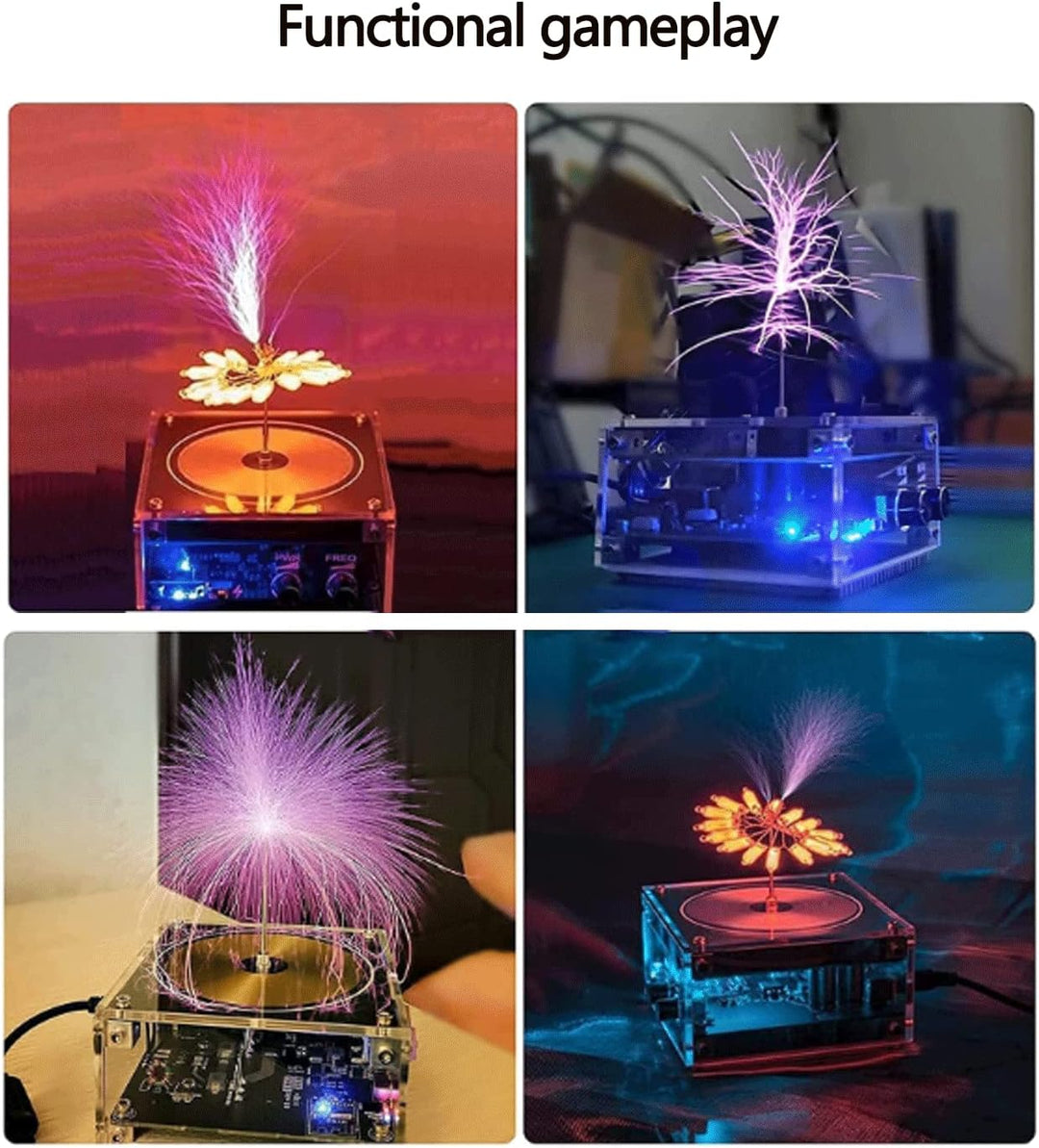 Teslaspule Bluetooth Mini Musik Tesla Spule Bogen Plasma Lautsprecher Tesla Coil Berührbare DIY Spul