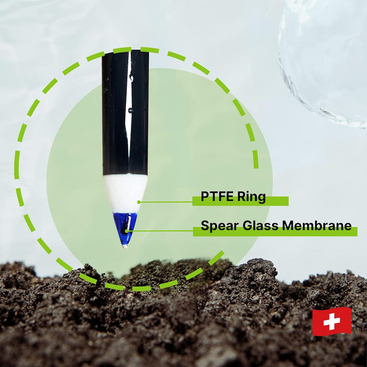 Apera GroStar GS2 pH-Taschenmessgerät-Set (Gen II) mit Einstechelektrode für direkte Bodenmessungen