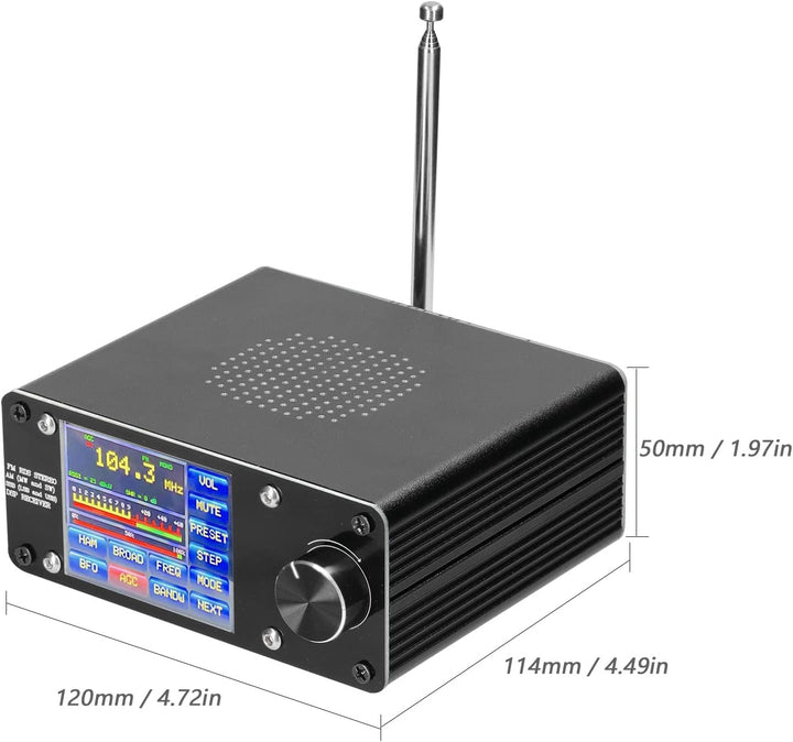 Irfora ATS-100 SI4732/SI4735 Vollwellenband-Radioempfänger FM SSB (LSB und USB) Unterstützt die Send