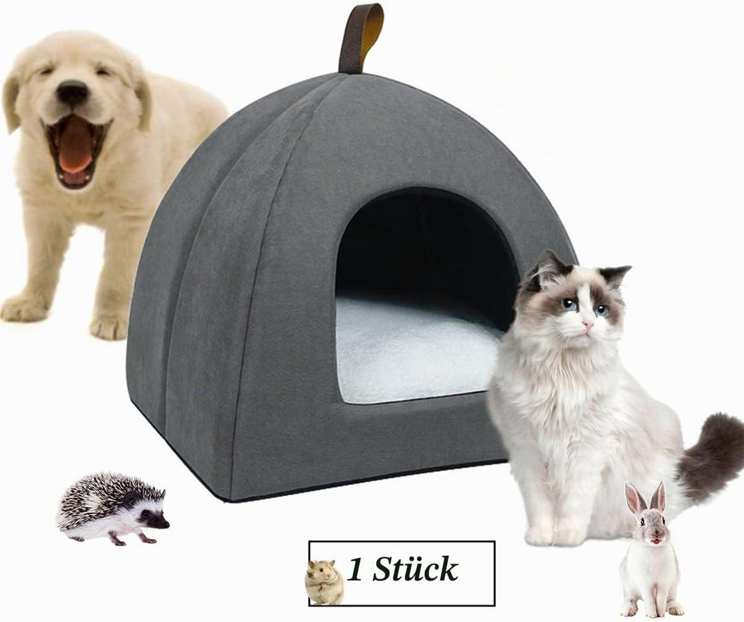 Haustier Schlafsack Indoor, Katzenhöhle für Katzen, Soft Katzenhöhle, Weiches Plüsch Warm Winter Hau