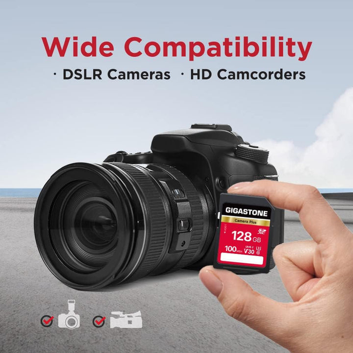 Gigastone Kamera Plus 128GB SDXC Speicherkarte 5er-Pack bis zu 100 MB/s für Digitalkameras Canon Son