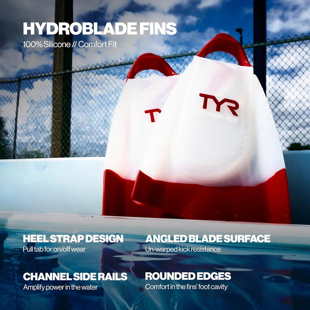 TYR Hydroblade Fins Schuhe XXL farblos, XXL farblos