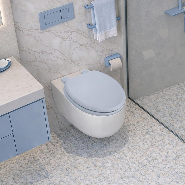 WC-Sitz Holzkern, Ｍatt – Soft-Touch & ultraglatt (ohne Orangenhaut), Absenkautomatik & Schnellversch