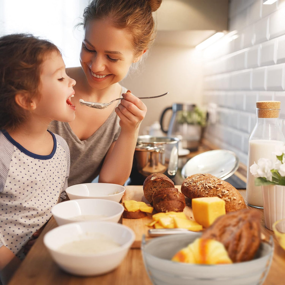 Relaxdays Brotkorb Metall, mit entnehmbarem Stoffeinsatz, rund, Frühstückskorb für Brot & Brötchen,