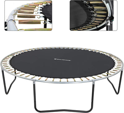 SONGMICS Sprungtuch Trampolin, Trampolinsprungtuch, Sprungmatte, Trampolinzubehör, Ersatz, schwarz Ø