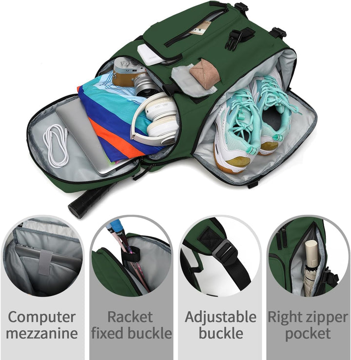 Kalesi Gym Duffle Bag Backpack 4-Way Waterproof with Shoes Compartment for travel Sport Hiking Lapto