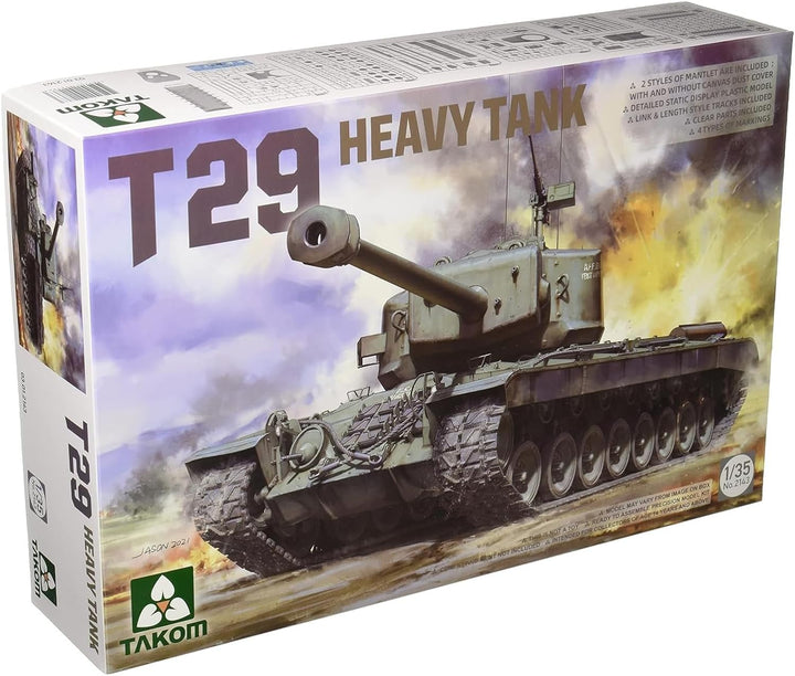 TAKOM TAK2143 1/35 T29 Heavy Tank Plastic Model Kit