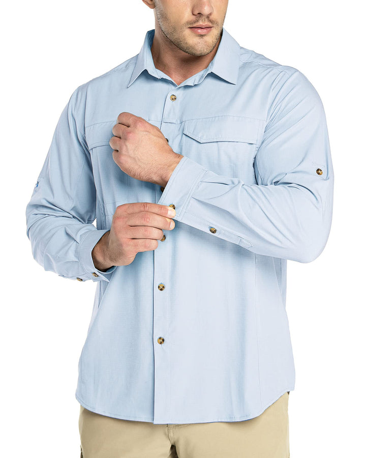 Outdoor Ventures Hemd Herren Freizeithemd Langarm Outdoor Shirt Atmungsaktive Schnell Trocknende Fun