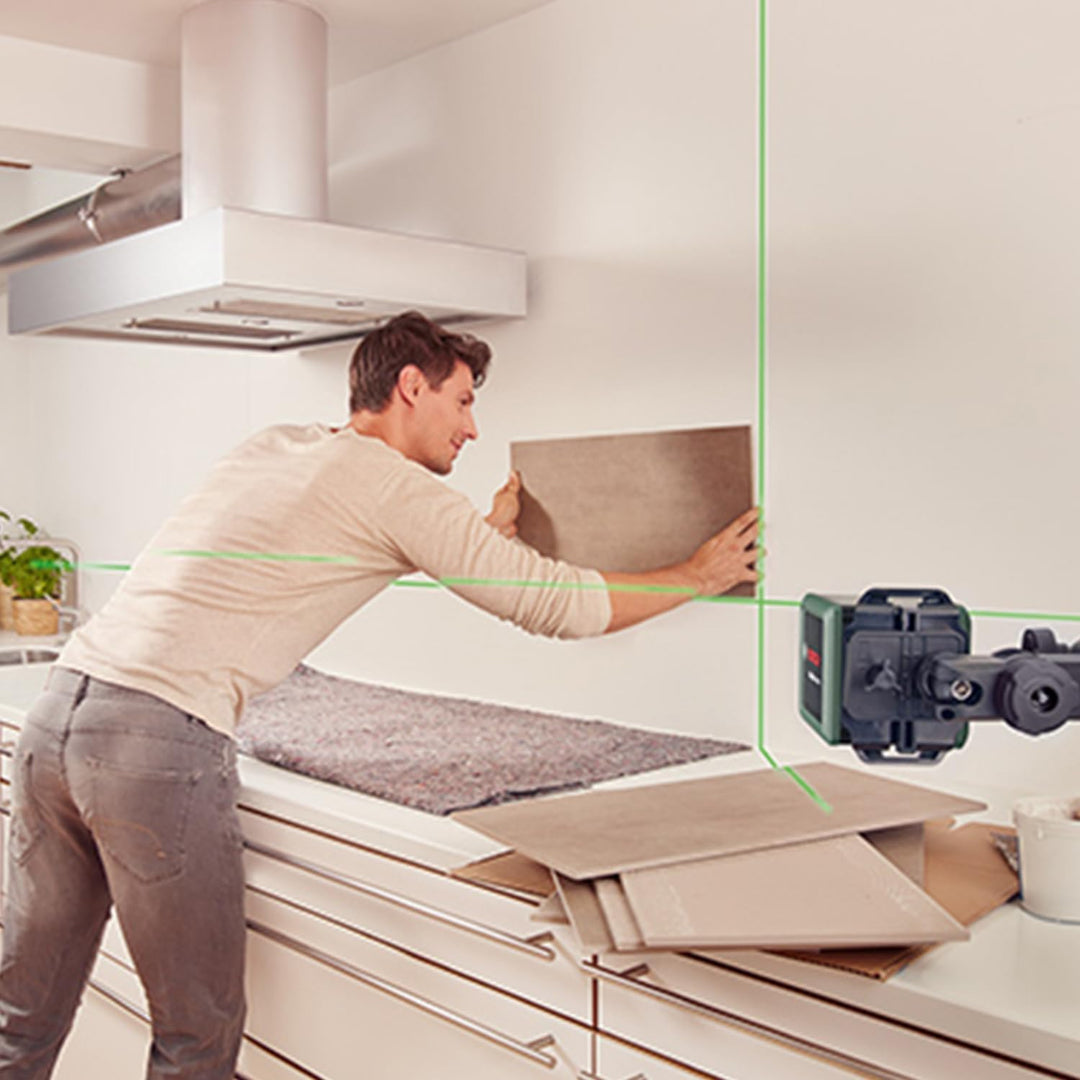 Bosch Home and Garden Bosch Kreuzlinienlaser Quigo Plus mit Stativ (einfaches Ausrichten in gleichen