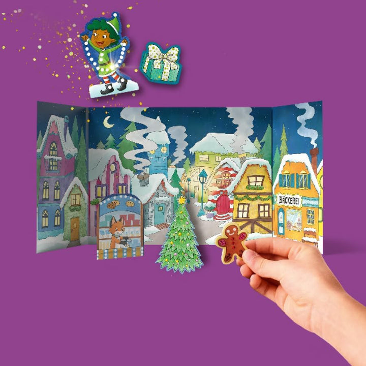 Diamond Painting Adventskalender Glitzerndes Weihnachtsdorf. Mit Material und Werkzeug für 24 Aufste