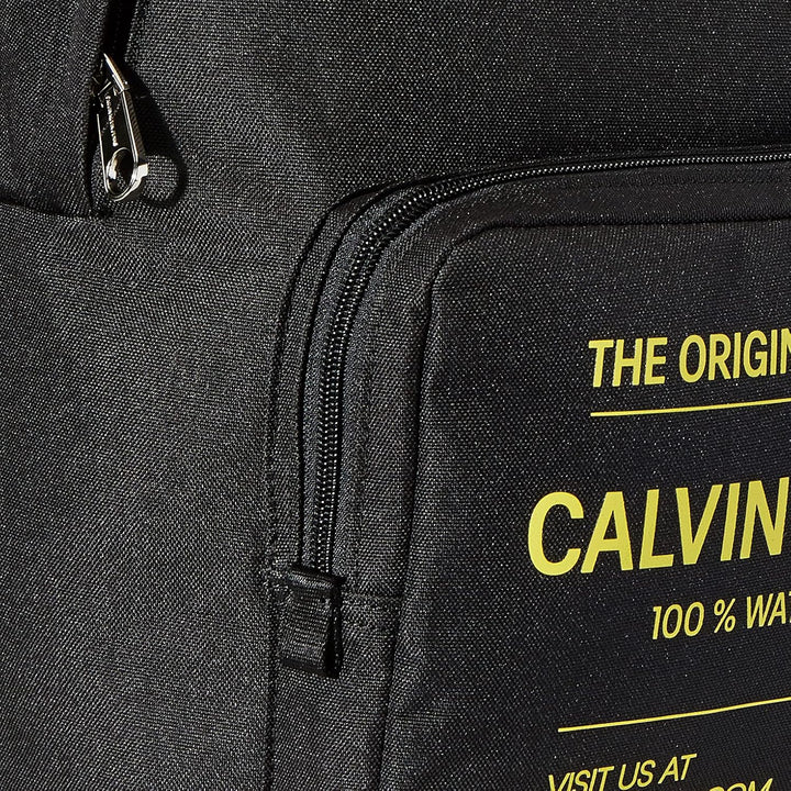 Calvin Klein CKJ Sport Essential Campus Backpack Black with Industrial Print