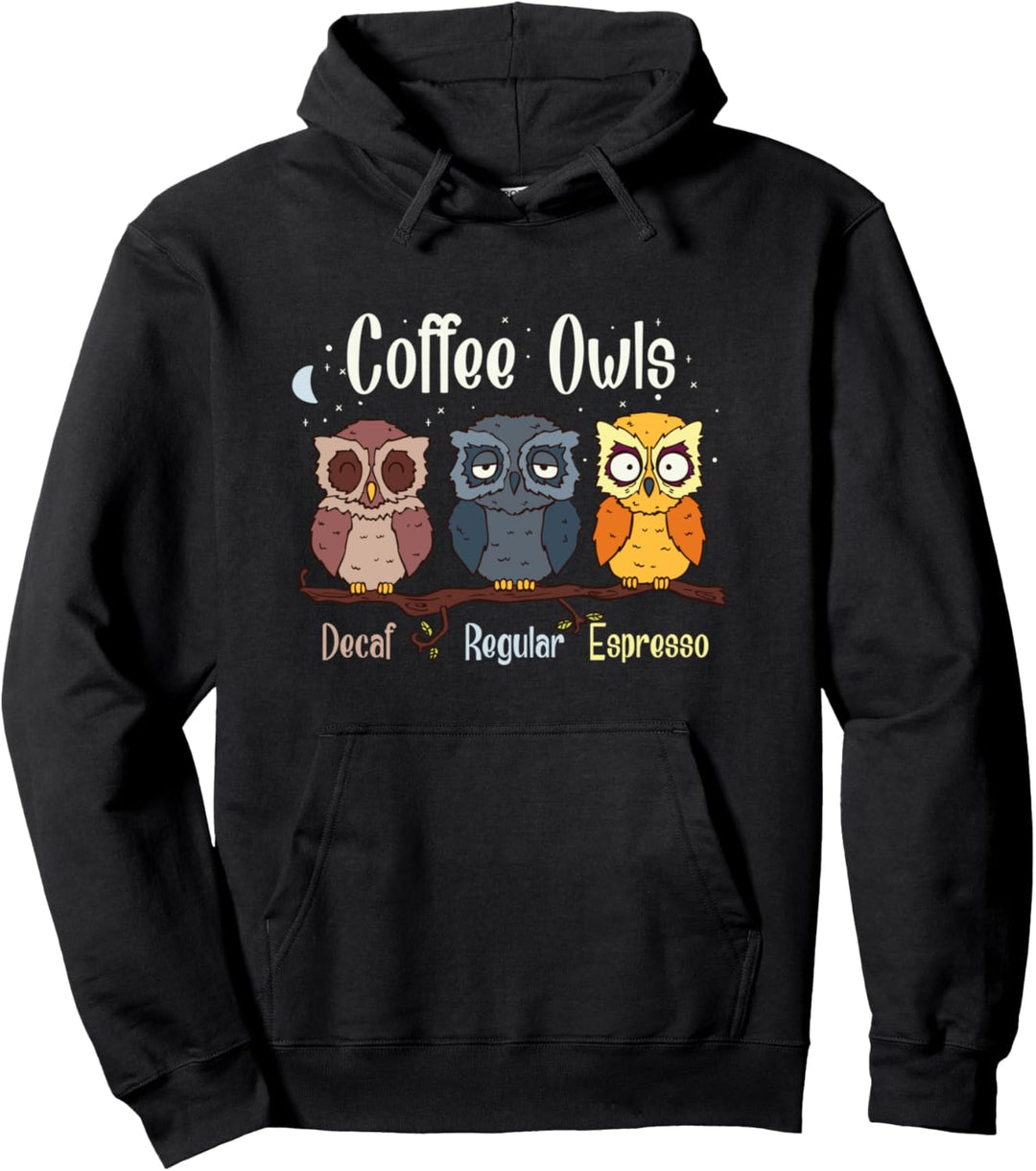 Coffee Owls Lustiges Kellner Barista Kaffeetrinker Kaffee Pullover Hoodie