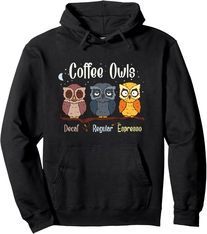 Coffee Owls Lustiges Kellner Barista Kaffeetrinker Kaffee Pullover Hoodie