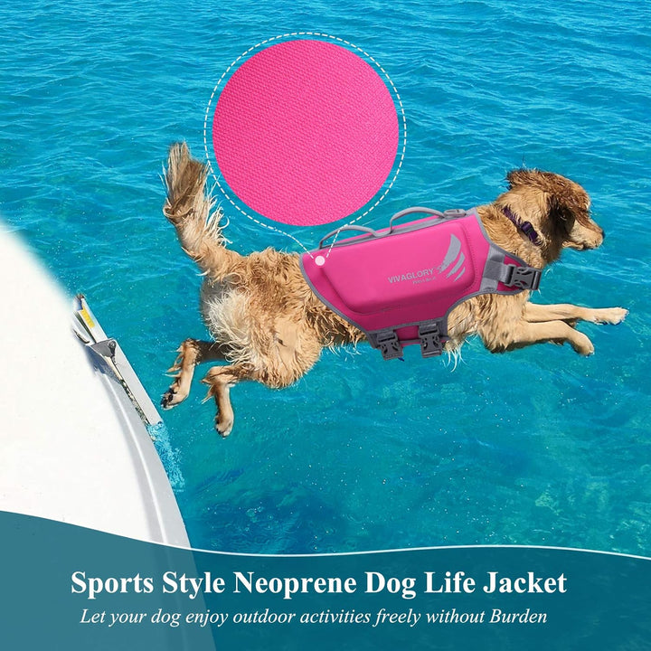 VIVAGLORY High Buoyancy Schwimmweste Hund, Rettungsweste, Hundeschwimmweste für Bootfahren, Schwimmh