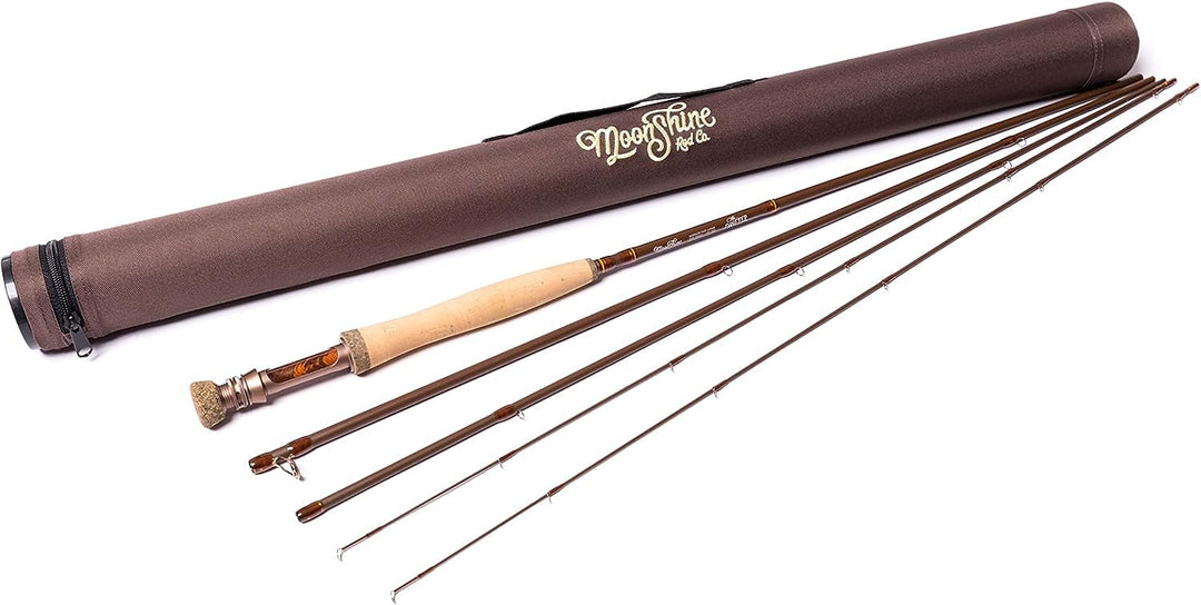 Moonshine Rod Co. The Drifter II Series Fliegenfischrute mit Tragetasche und extra Rutenspitze 3WT-