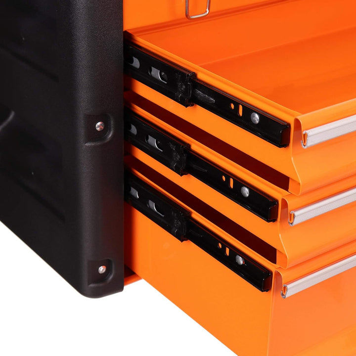Werkzeugkoffer Box - 50 x 40 x 23cm mit 3 Schubladen und Blockade, Werkzeugkasten Koffer Metall, Org