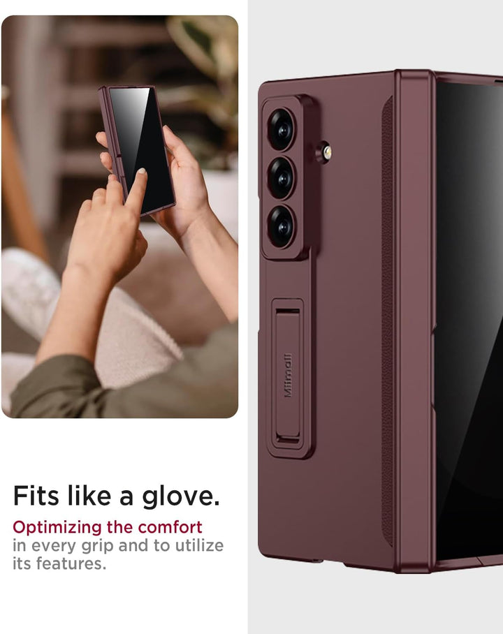 Miimall Kompatibel mit Samsung Galaxy Z Fold 7 Hülle mit Displayschutz Anti-SPY, [Magnetischer Schar