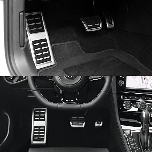 Wisamic Edelstahl Fussstütze Bremse Pedalkappen Abdeckung Fuel Bremse Fussbett