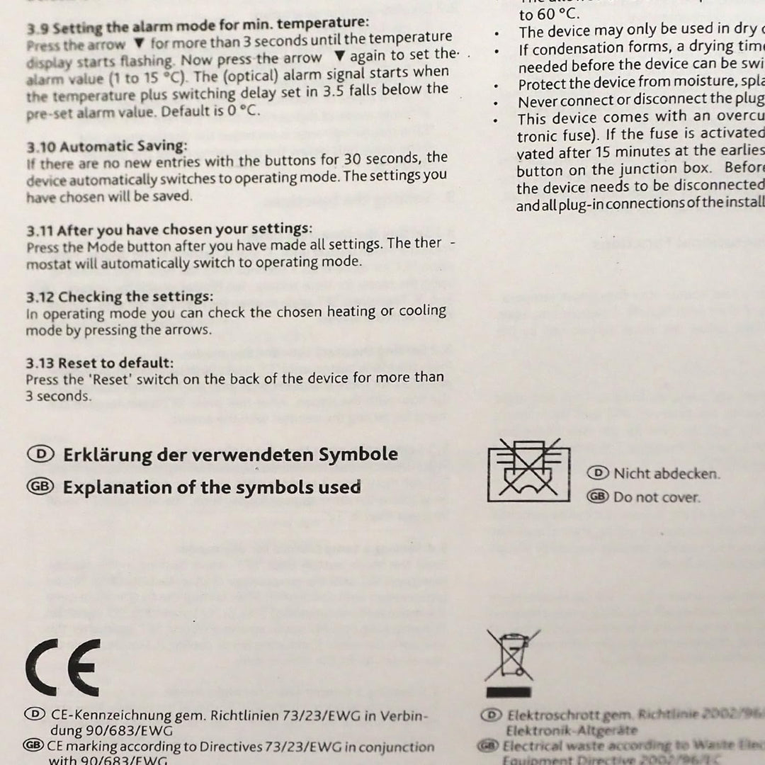 ReptiZoo Thermostat mit Zeitsteuerungfunktion (THC11) -DREI- Anschlüsse WEEE RegNr. 82392108