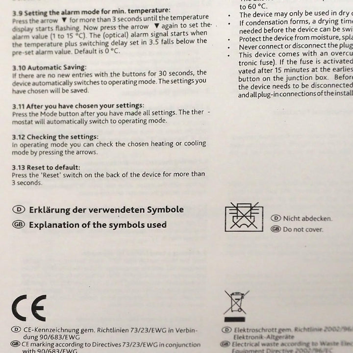 ReptiZoo Thermostat mit Zeitsteuerungfunktion (THC11) -DREI- Anschlüsse WEEE RegNr. 82392108