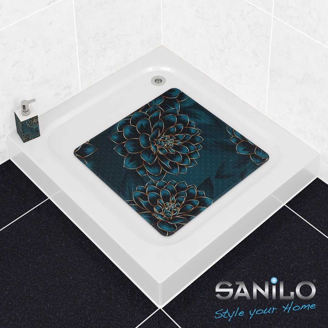 Sanilo Badematte 53 x 53 cm, rutschfeste Duschmatte für Dusche und Badewanne, Antirutschmatte maschi