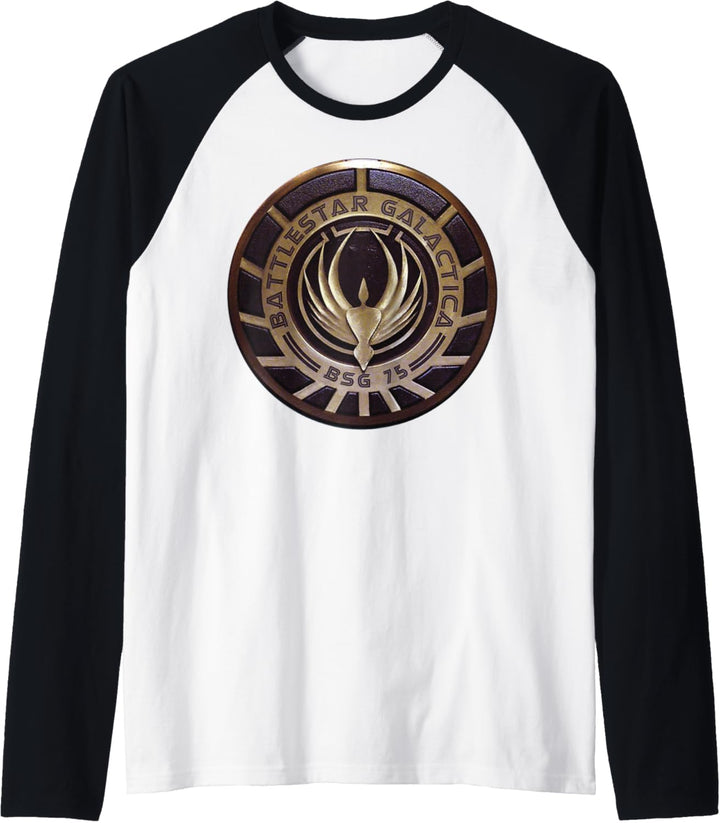 Battlestar Galactica Gold BSG 75 Emblem Raglan