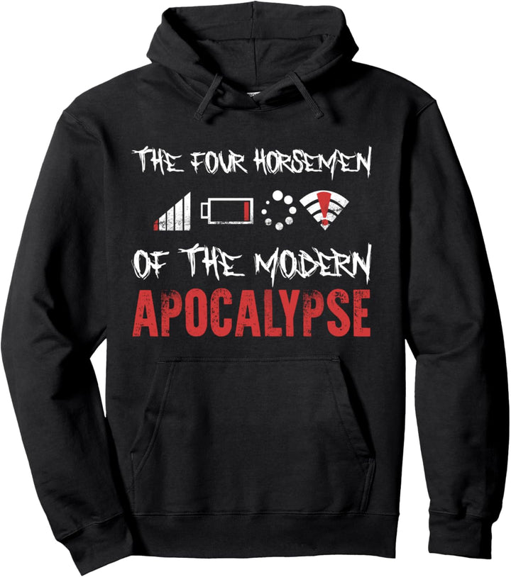 Vier Reiter der modernen Apokalypse niedrige Verbindung Akku Pullover Hoodie
