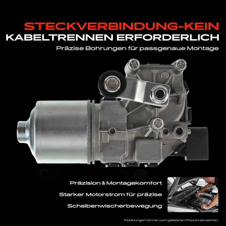 Frankberg 1x Wischermotor Vorne Links oder Rechts Kompatibel mit Rapid NH1 1.6L 2012-2020 Rapid NH3