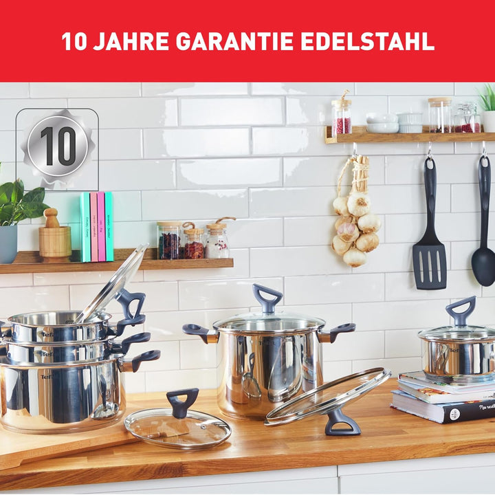 Tefal Daily Cook Kochgeschirr-Set – 11-teilig Juego 1 sartén y 3 ollas + acc, Juego 1 sartén y