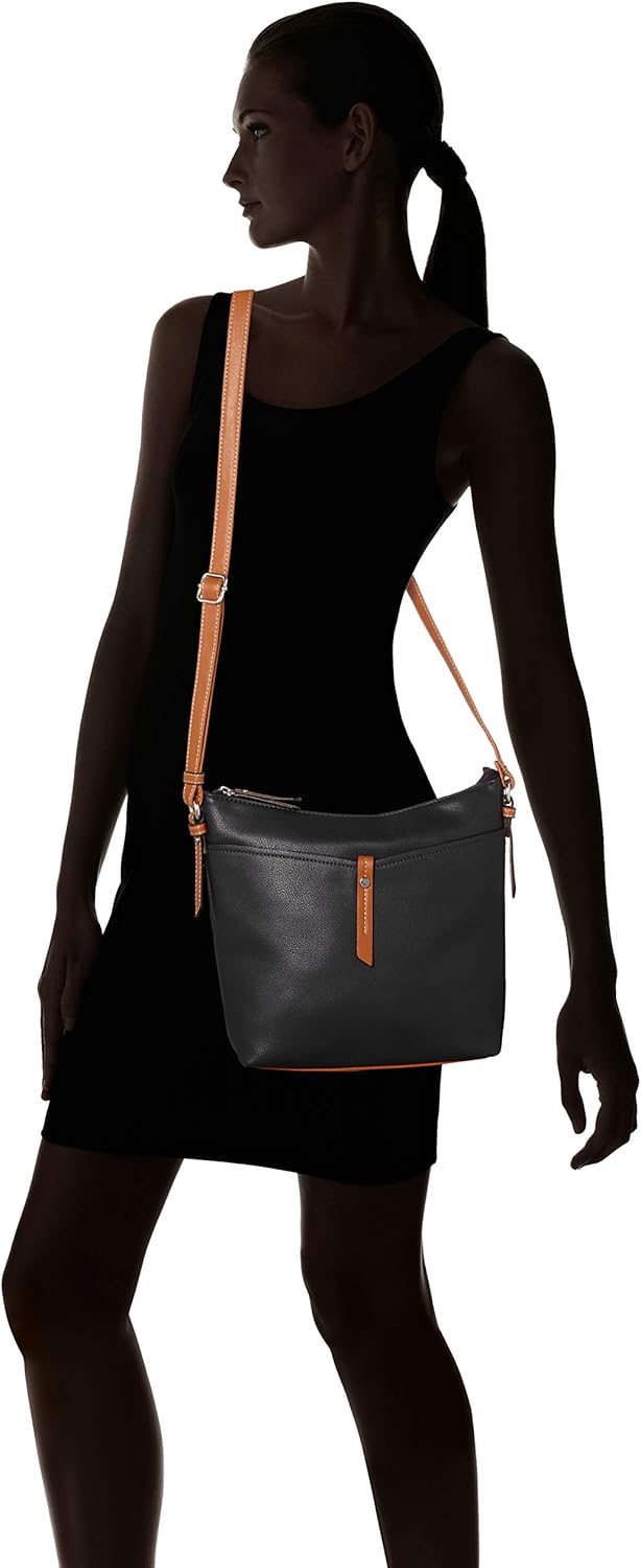 TOM TAILOR bags Novara Damen Umhängetasche Crossbody Bag 28 x 8,5 x 25 Schwarz, 28 x 8,5 x 25 Schwar