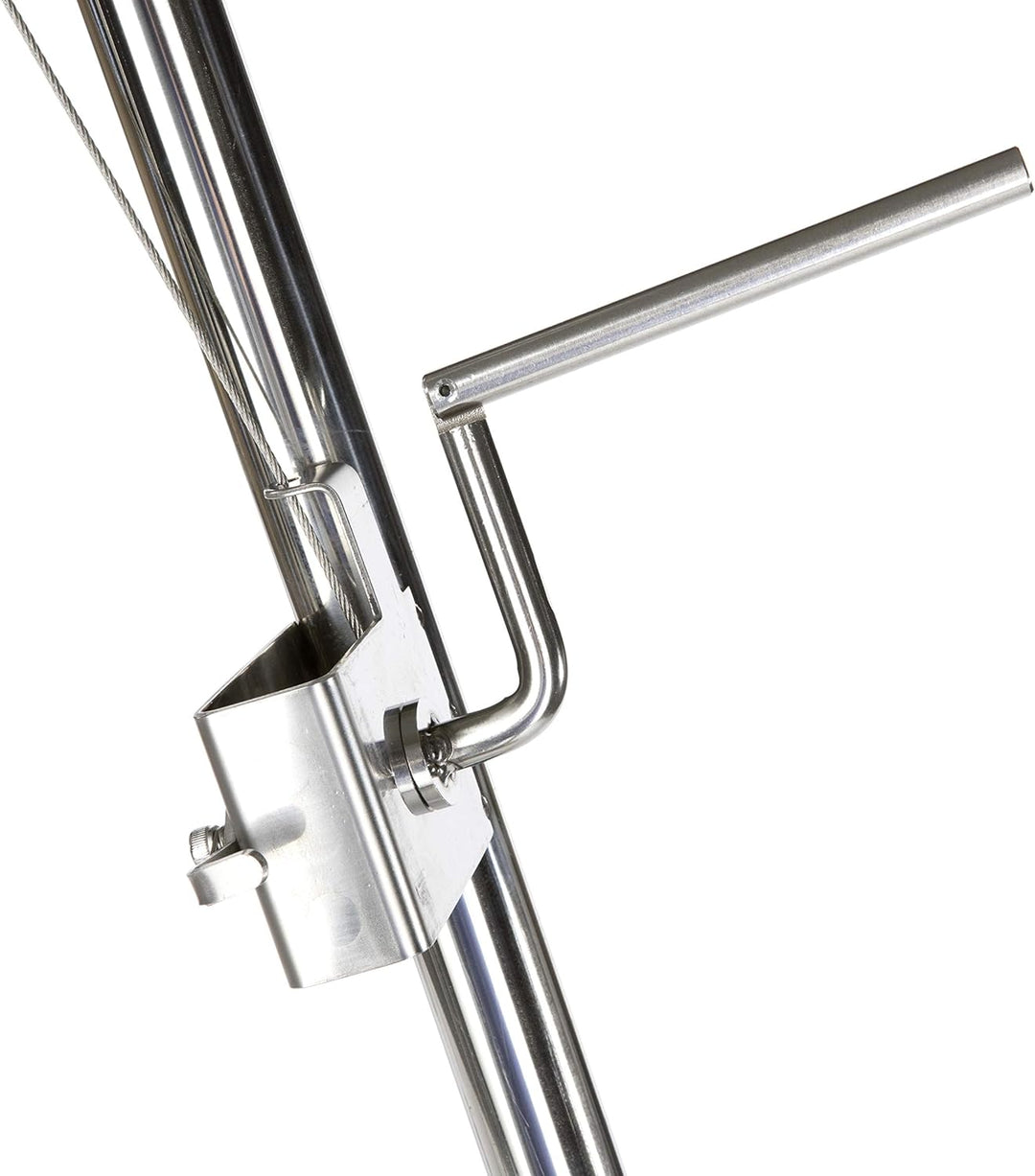 HeRo24 Edelstahl- Dreibein Schwenker Grillgestell mit Kurbel,Kette,Hacken und Wirbel,Ohne ROST!!