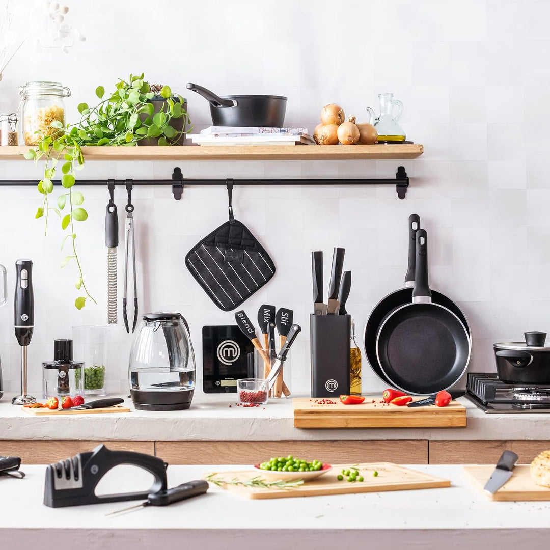 MasterChef Saucentopf, Antihaftbeschichtung, Ergonomische Griffe, Inkl. Glasdeckel, Geeignet für all