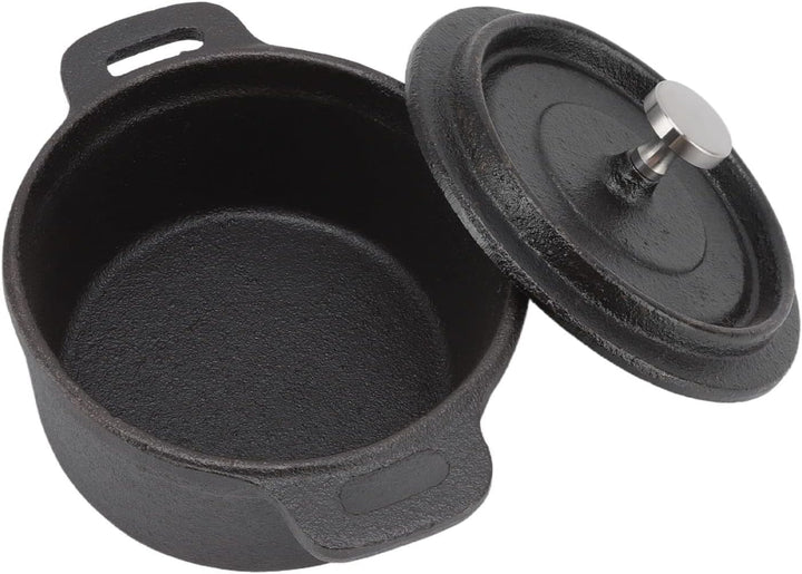 Dutch Oven, antihaftbeschichtete flache Gusseisenpfanne, traditioneller Stil, verdickter, ergonomisc