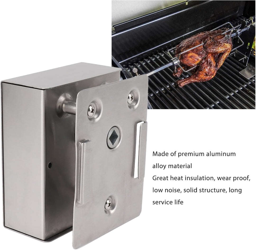 Grill Rotisserie Motor Spiess Röster BBQ 12 V 70 Kg Last Aluminiumlegierung Automatischer Rücklauf G